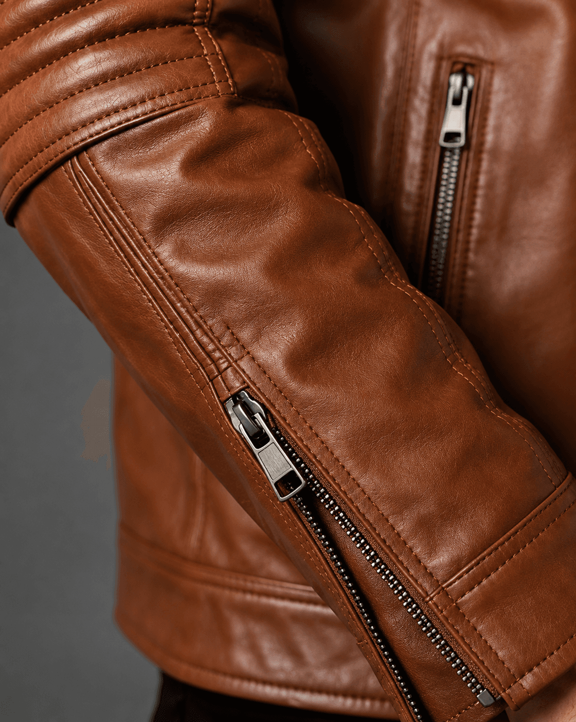 Men’s Brown Vintage Biker Leather Jacket