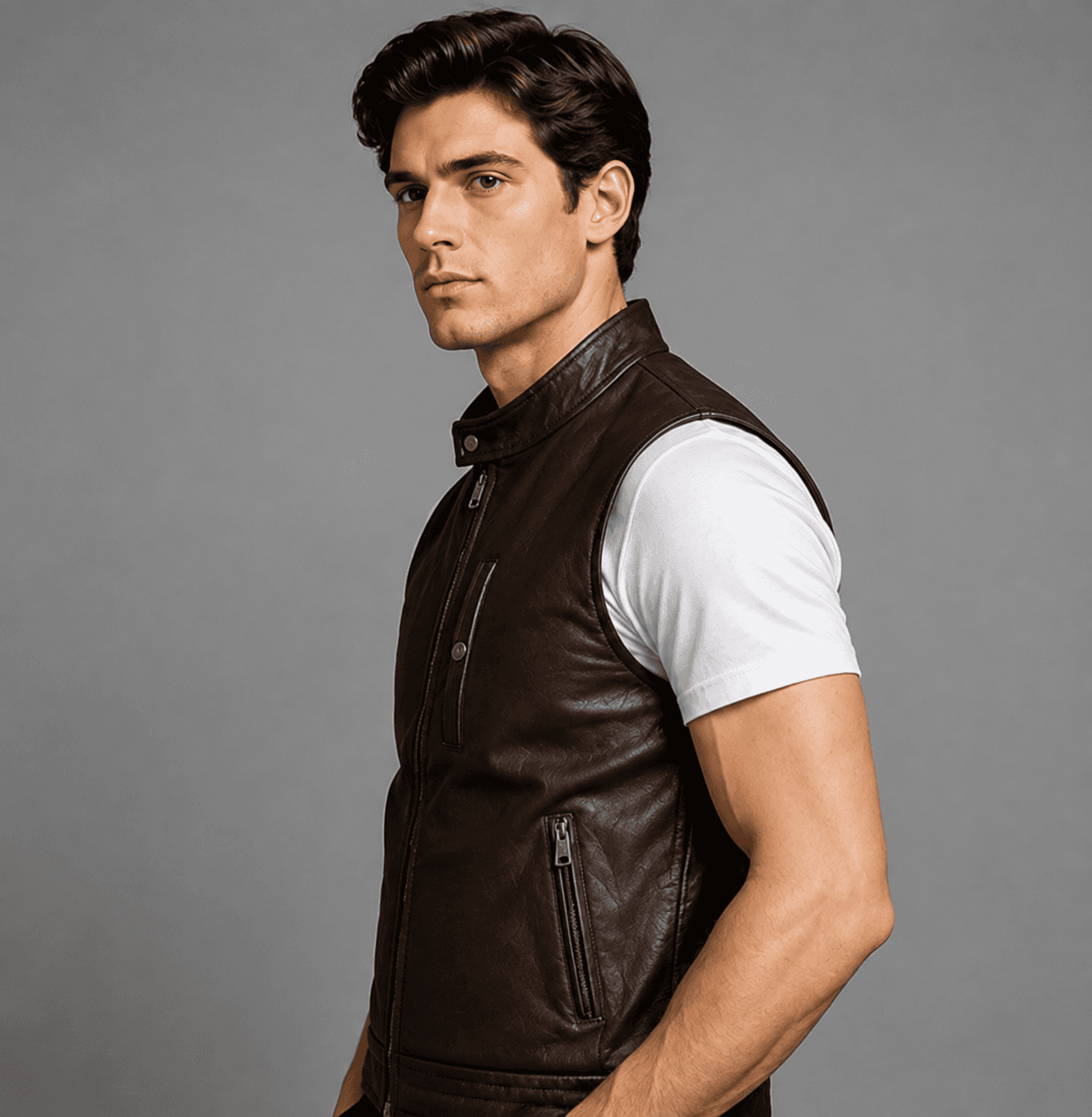 Men’s Road Shaper Leather Vest