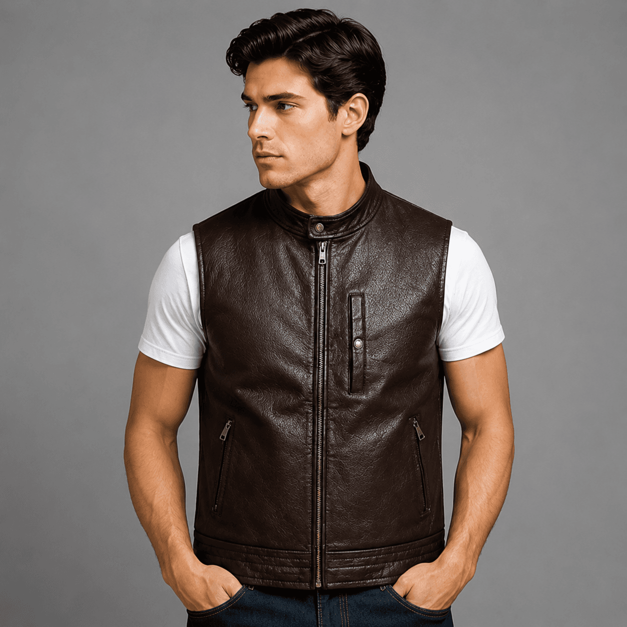 Men’s Road Shaper Leather Vest