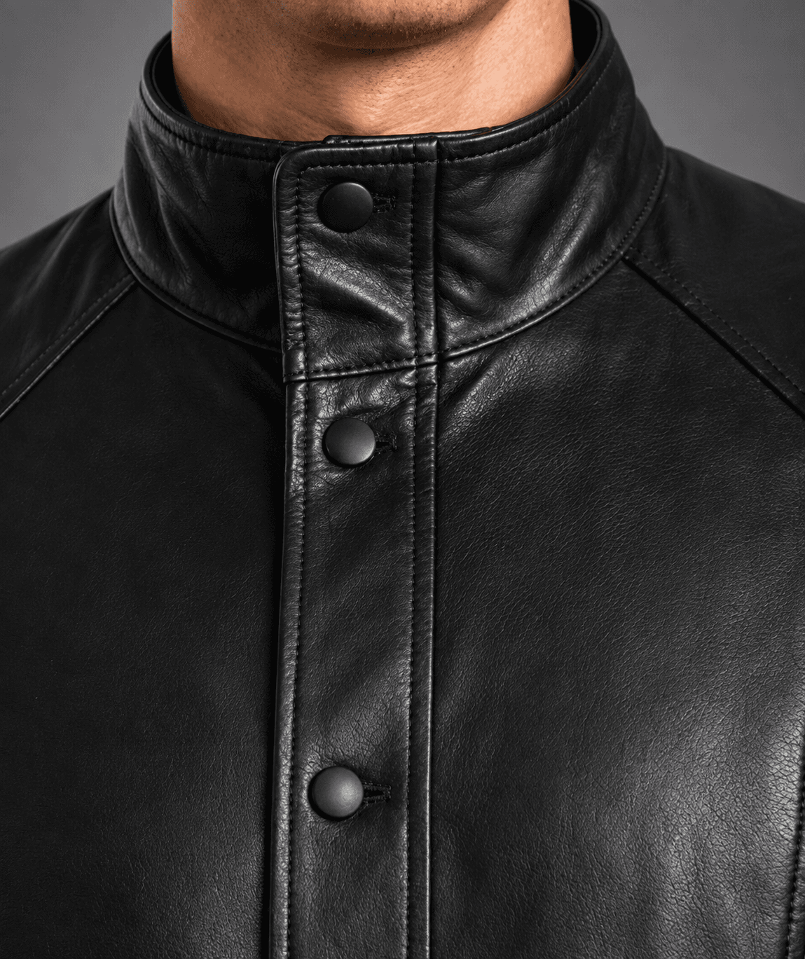 Premium Black Leather Trench Coat For Men’s
