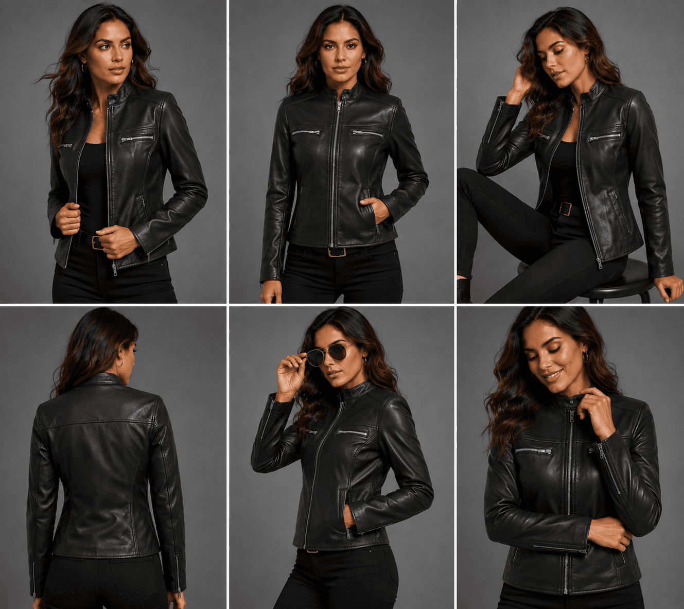 Women’s Black Biker Leather Jacket – Bold & Timeless Ride Style