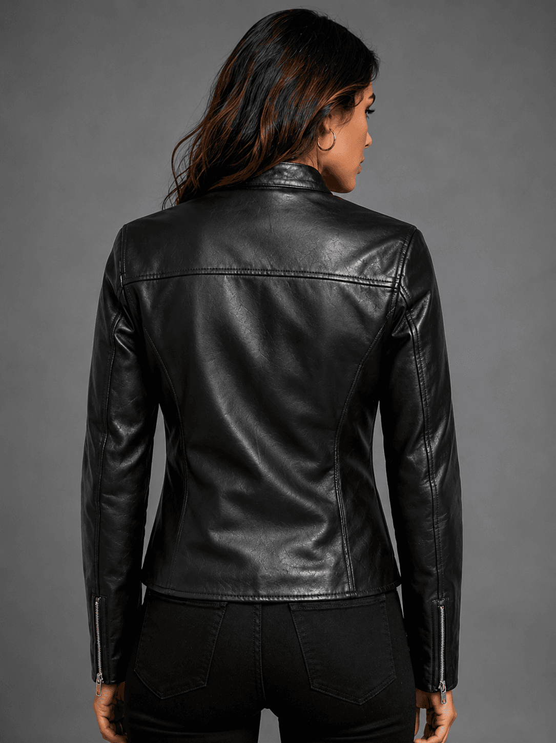 Women’s Black Biker Leather Jacket – Bold & Timeless Ride Style