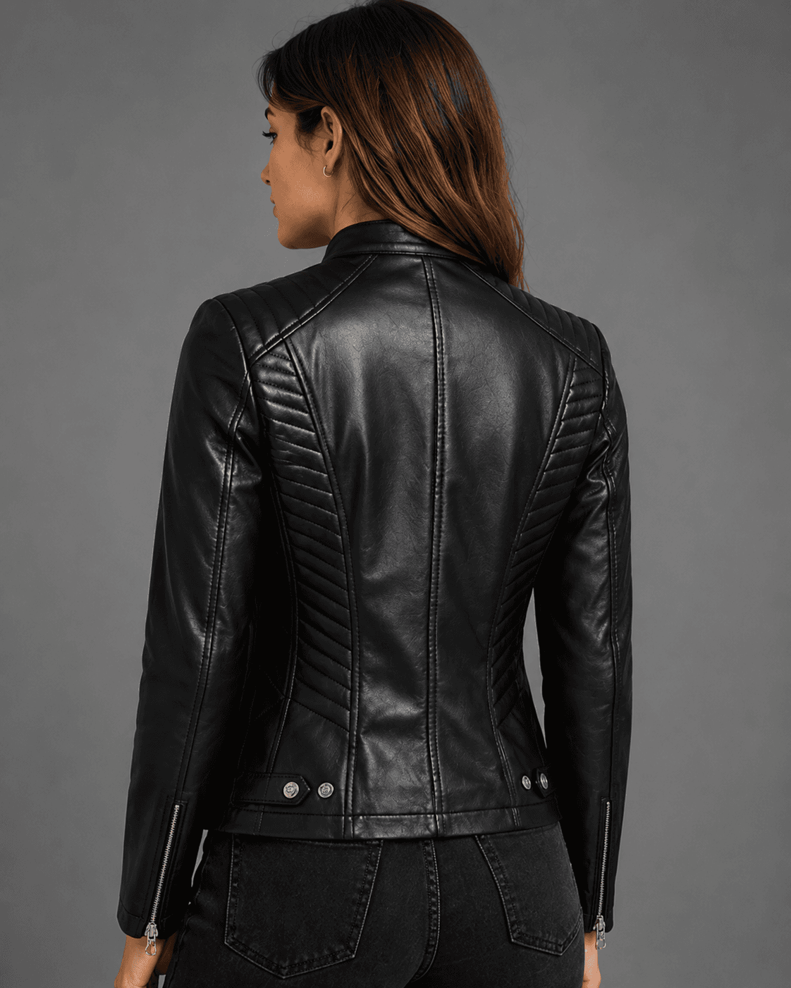 Women’s Café Racer Black Leather Jacket – Classic Fit with Modern Attitude
