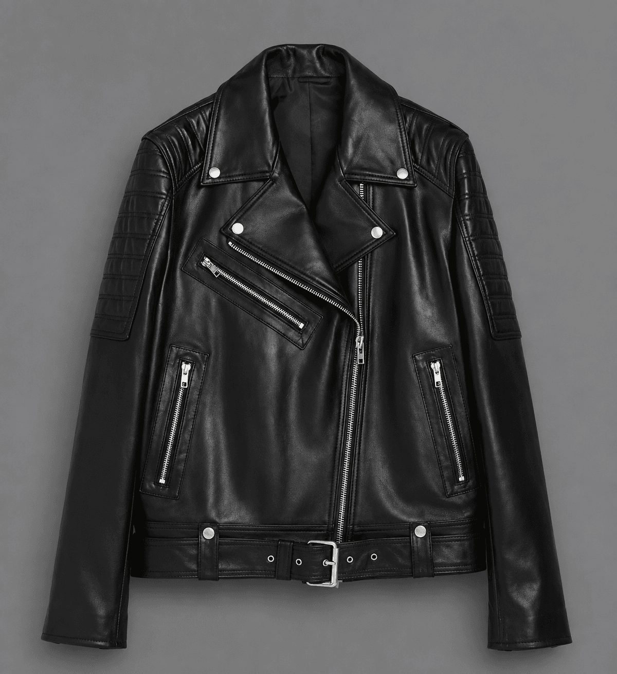 Women’s Double Stitch Leather Biker Jacket – Durable Craftsmanship & Bold Style