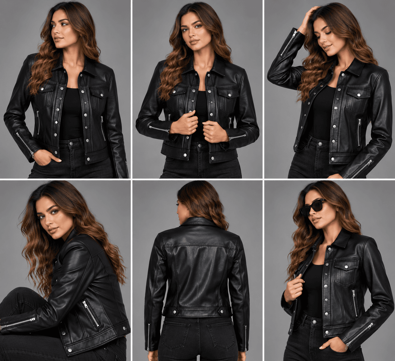 Women’s Zipper Biker Black Jacket – Classic Design with a Modern Twist