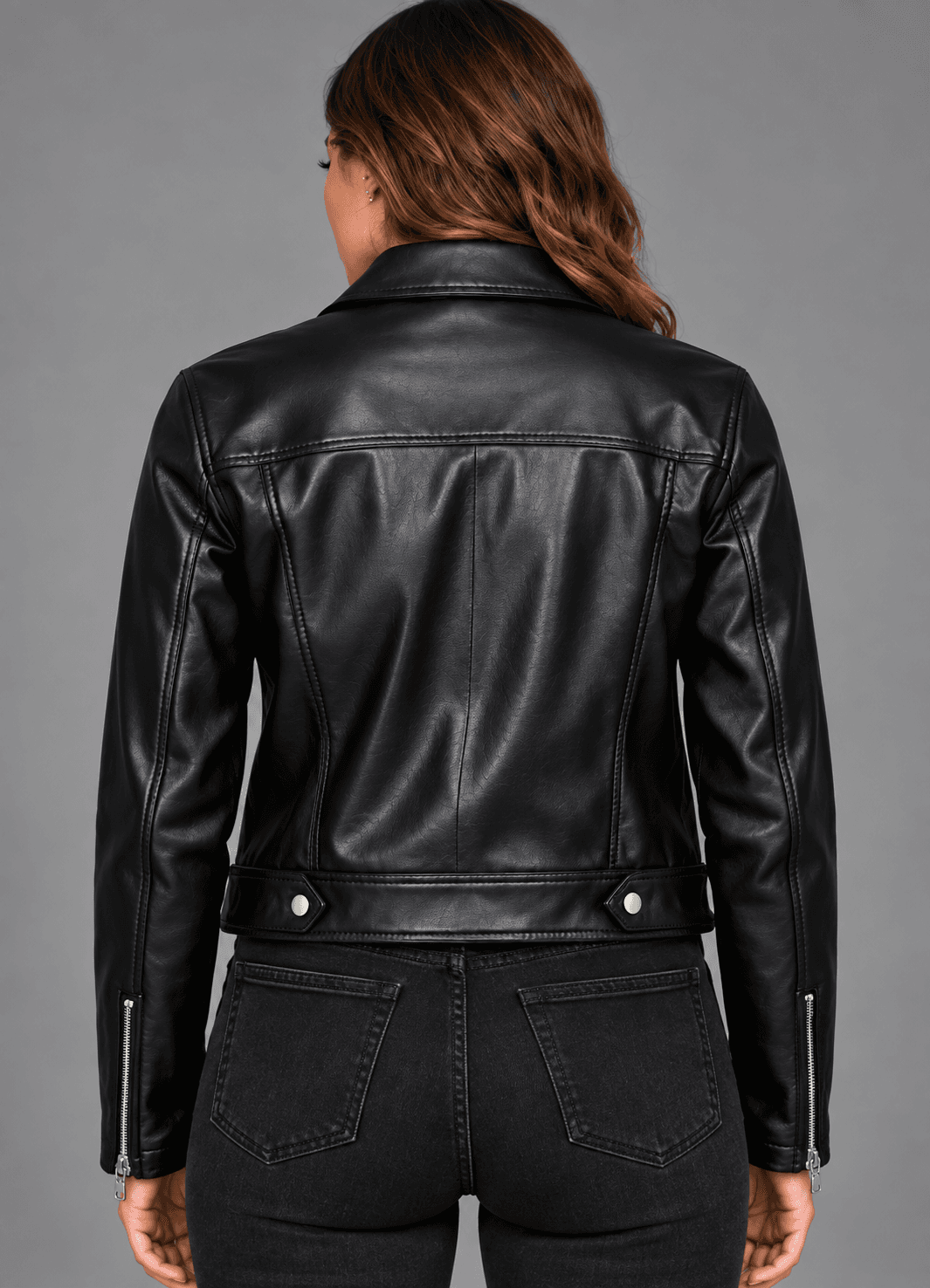 Women’s Zipper Biker Black Jacket – Classic Design with a Modern Twist