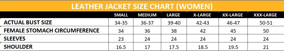 women size chart